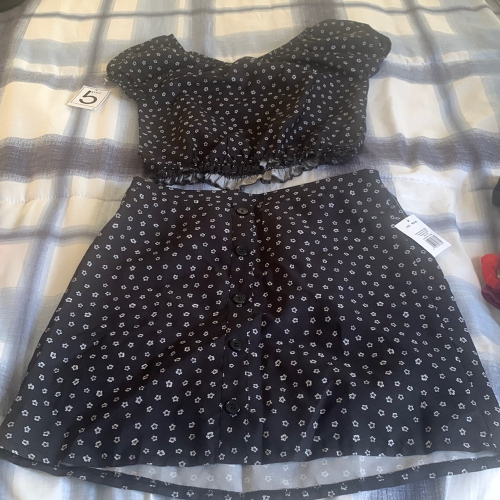 2 piece kids skirt set